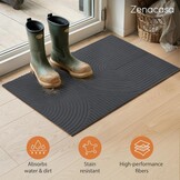 Entreemat Antraciet 70x120 cm - Binnen & Buiten, Antislip, Absorberend, 55% Korting
