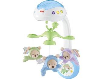 Fisher-Price Vlinderdromen 3-in-1 Projectormobiel - 3-in-1 Mobiel met Sterrenlichtshow - Rustgevende Geluiden en Slaapliedjes - Cadeau vanaf Geboorte