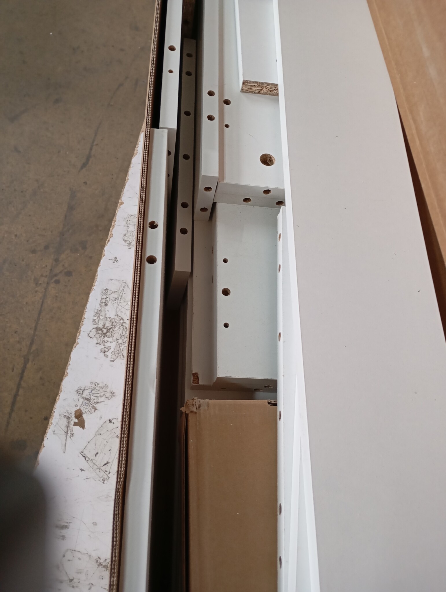 Hoofdeinde met LED 120 cm Betongrijs - 77% Korting