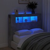 Hoofdeinde met LED 120 cm Betongrijs - 77% Korting