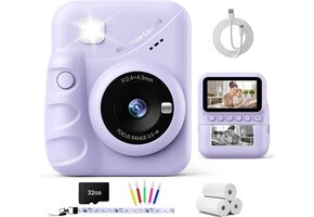 Directe Camera voor Kinderen met 32GB Kaart & Printpapier - 36% Korting