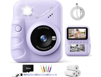 Kinder Instant Camera met 3" HD Scherm & 32GB - 29% Korting
