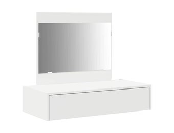 Moderne Kaptafel met Lade - Wit Bewerkt Hout - 34% Korting!