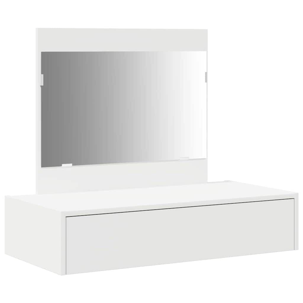 Moderne Kaptafel met Lade - Wit Bewerkt Hout - 34% Korting!