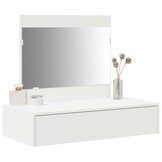 Moderne Kaptafel met Lade - Wit Bewerkt Hout - 34% Korting!