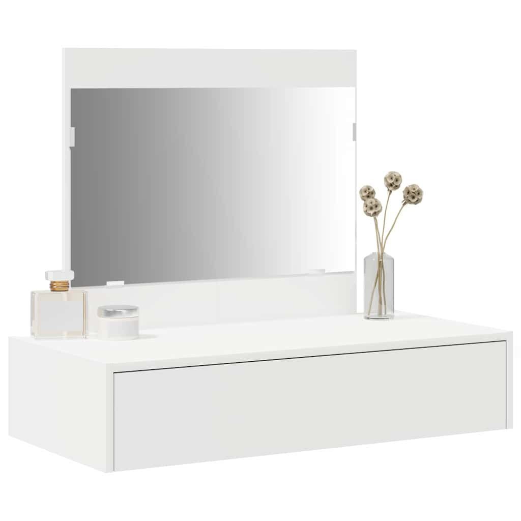 Moderne Kaptafel met Lade - Wit Bewerkt Hout - 34% Korting!