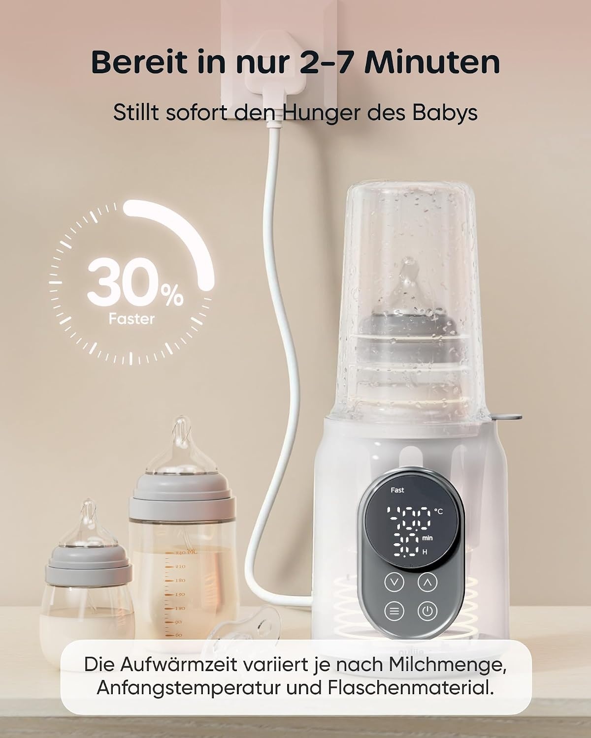 Elektrische Flessenwarmer 10-in-1 - Snel & Veilig Voeden met 59% Korting