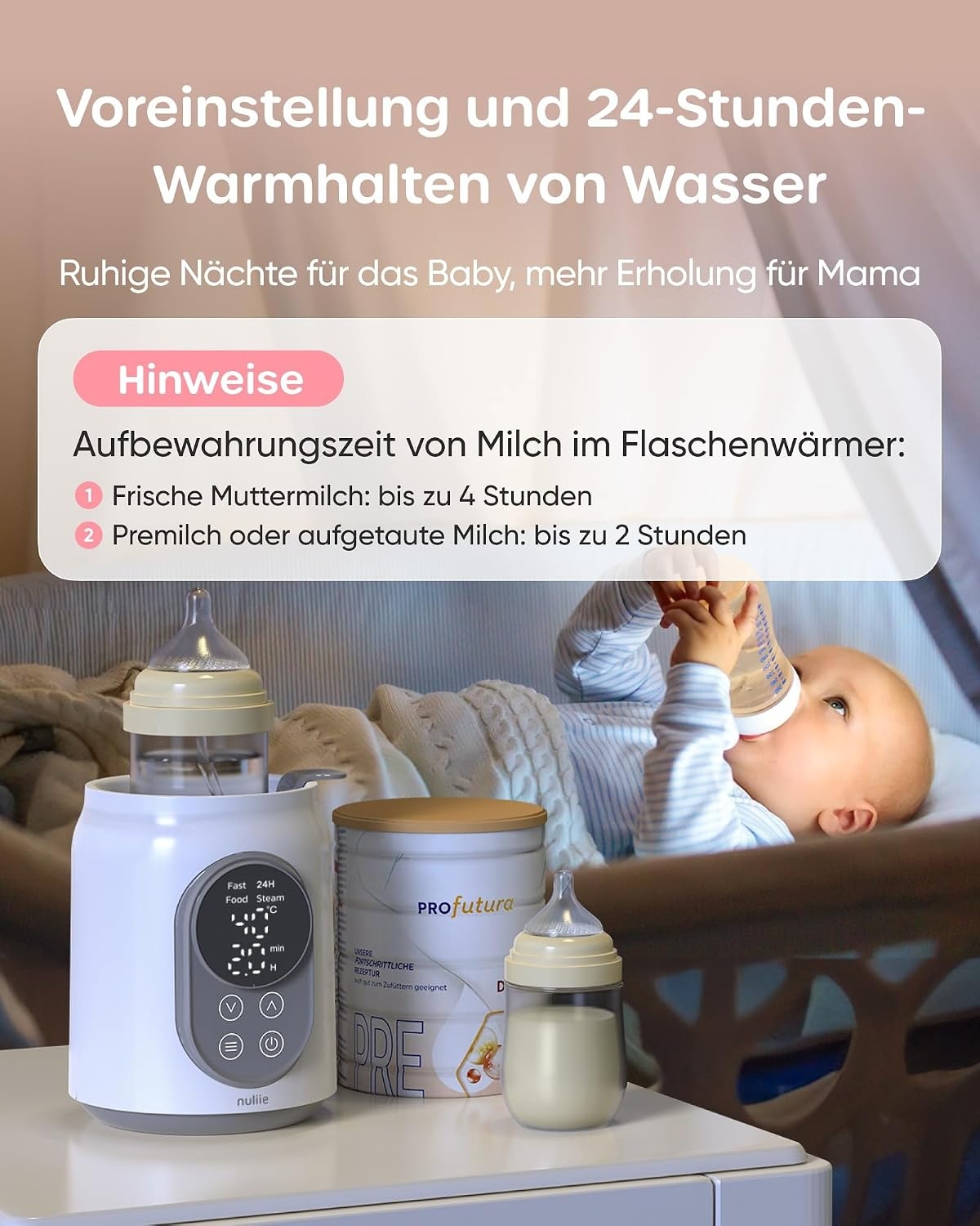 Elektrische Flessenwarmer 10-in-1 - Snel & Veilig Voeden met 59% Korting