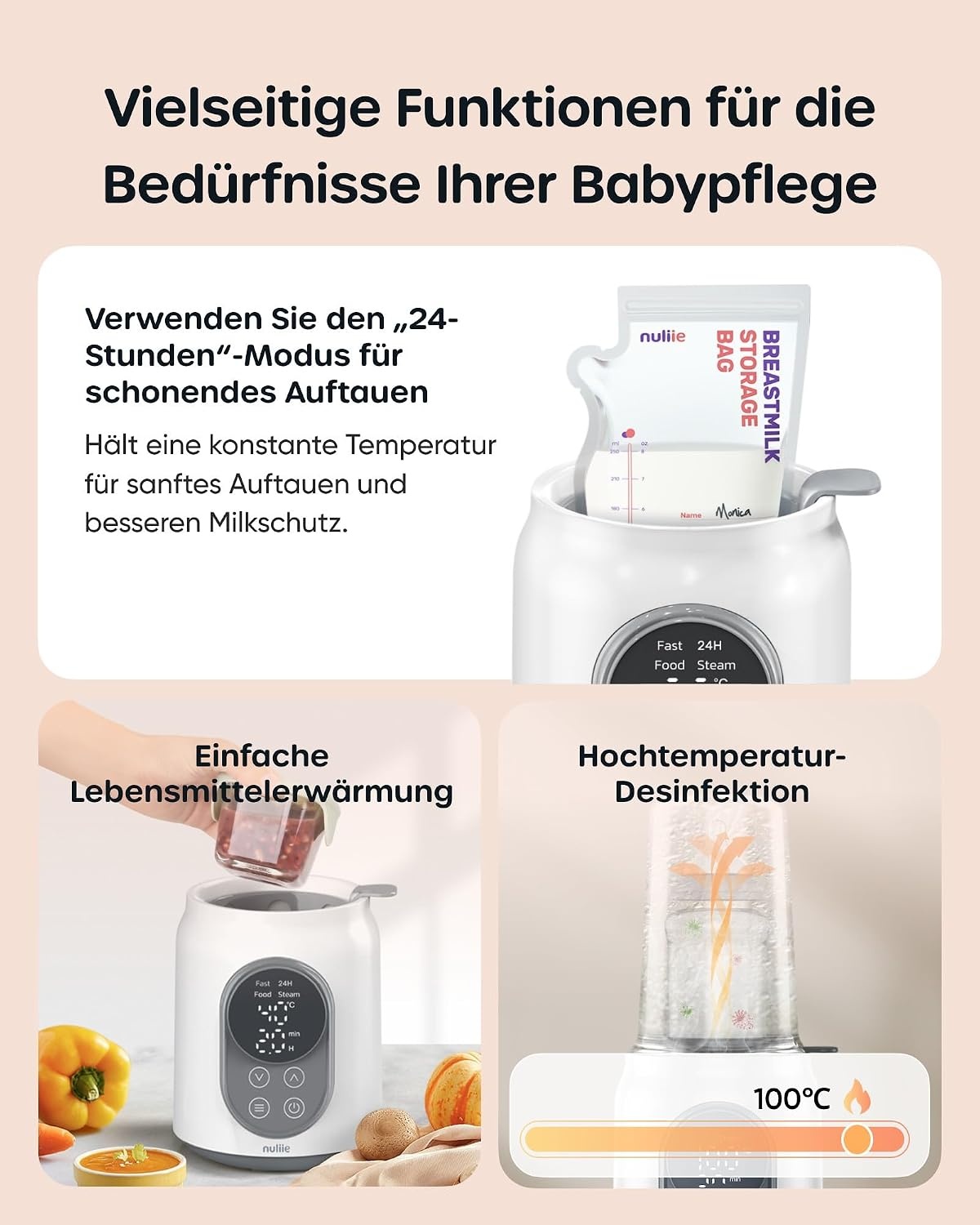 Elektrische Flessenwarmer 10-in-1 - Snel & Veilig Voeden met 59% Korting