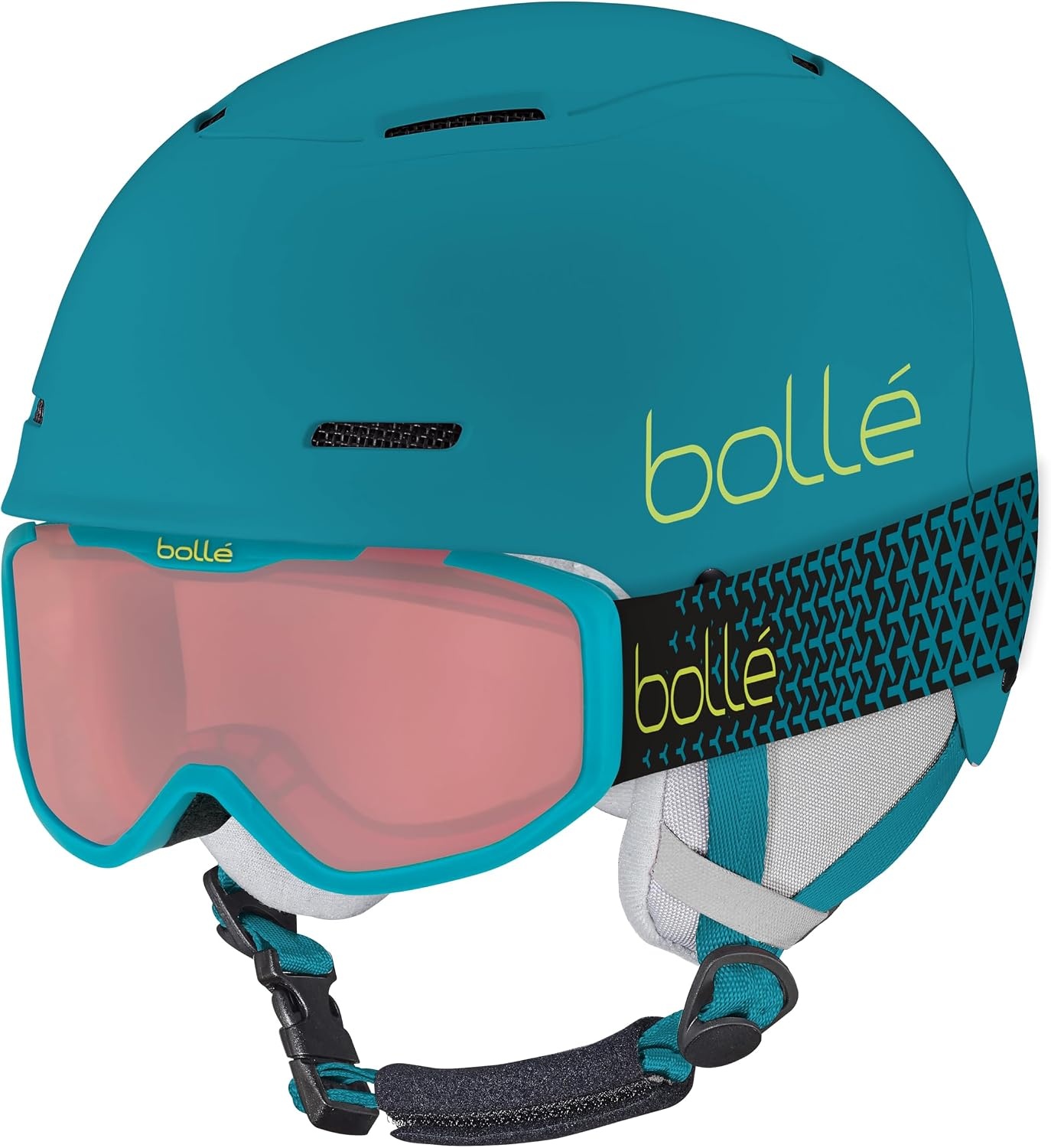 Skihelm Junior B-FUN JR met ROCKET Skibril Blauw/Geel Mat (29% Korting)