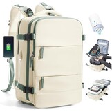 Vacuüm Reisrugzak Beige-Groen 42x32x20 cm - Bespaar 50% Ruimte