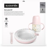 Kinderservies Set Roze: Leren Eten met Thermobord & Lepel (Vanaf 6 mnd)