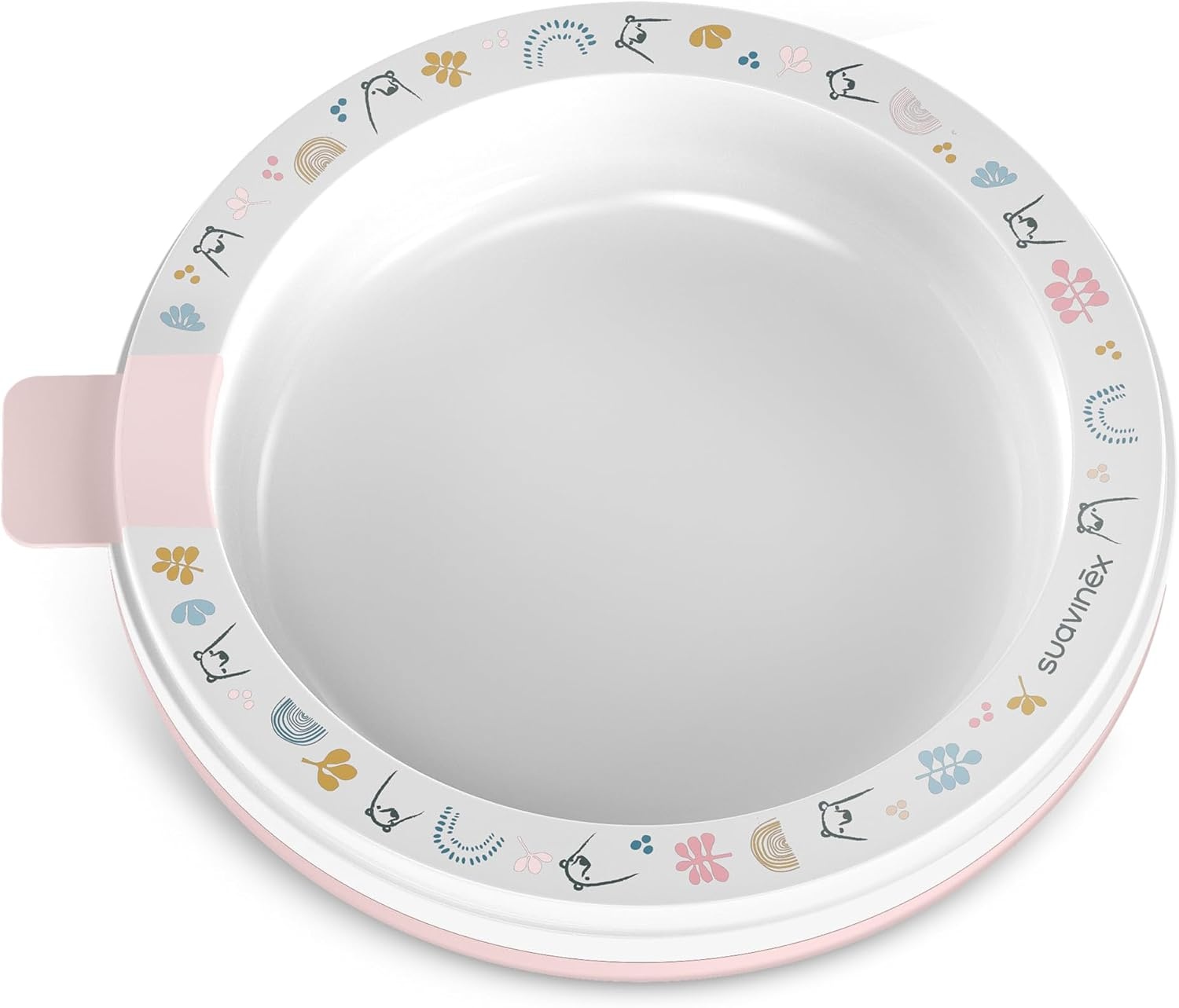 Kinderservies Set Roze: Leren Eten met Thermobord & Lepel (Vanaf 6 mnd)