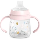 Kinderservies Set Roze: Leren Eten met Thermobord & Lepel (Vanaf 6 mnd)