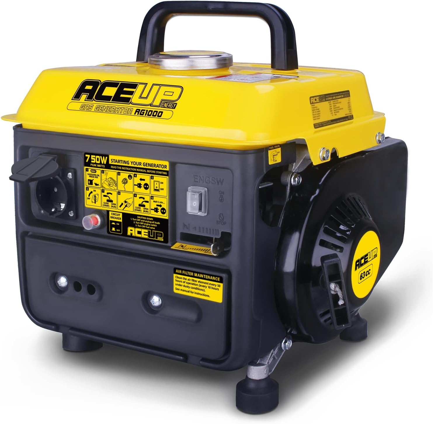 Draagbare Benzine Stroomgenerator 750W Piekvermogen - 35% Korting!