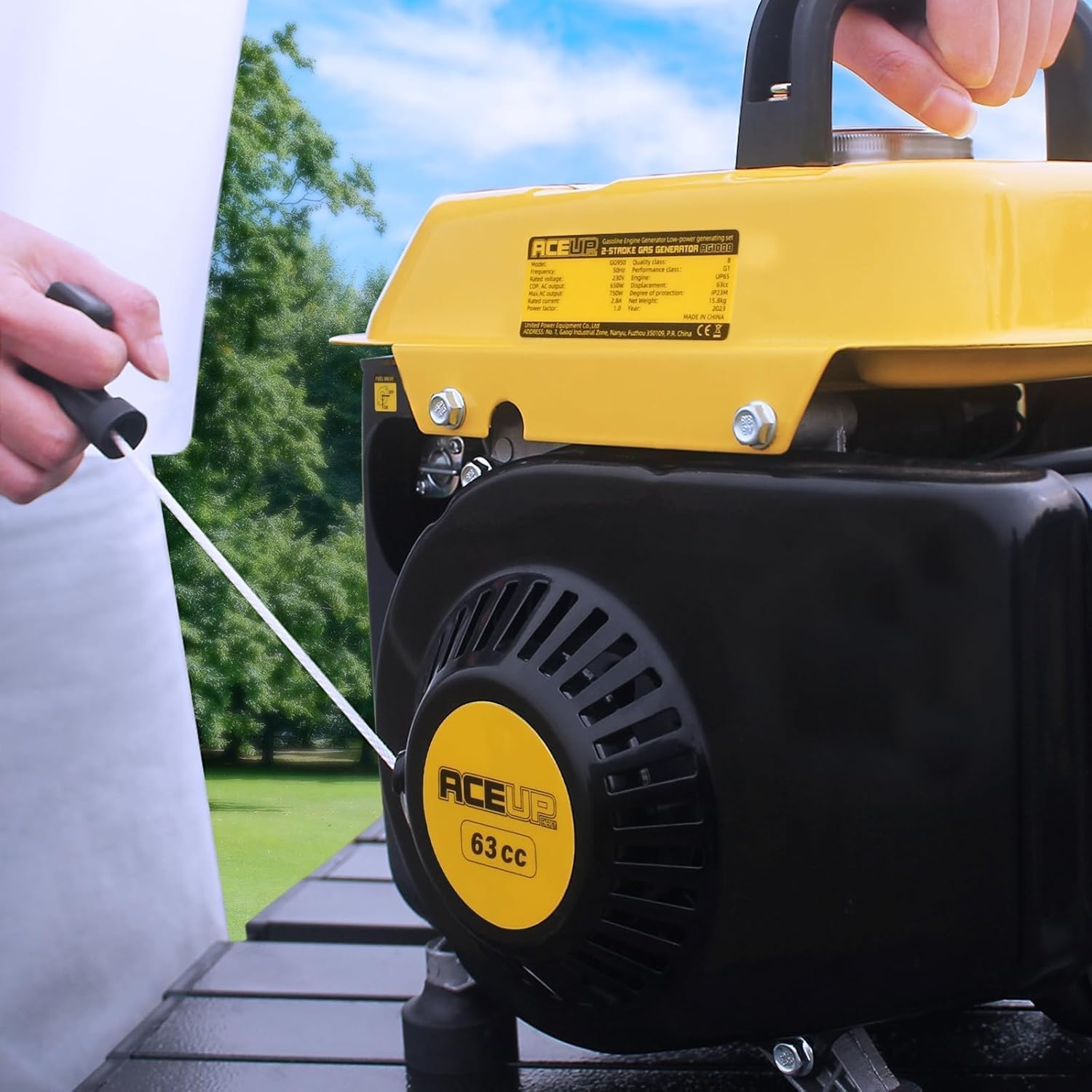 Draagbare Benzine Stroomgenerator 750W Piekvermogen - 35% Korting!