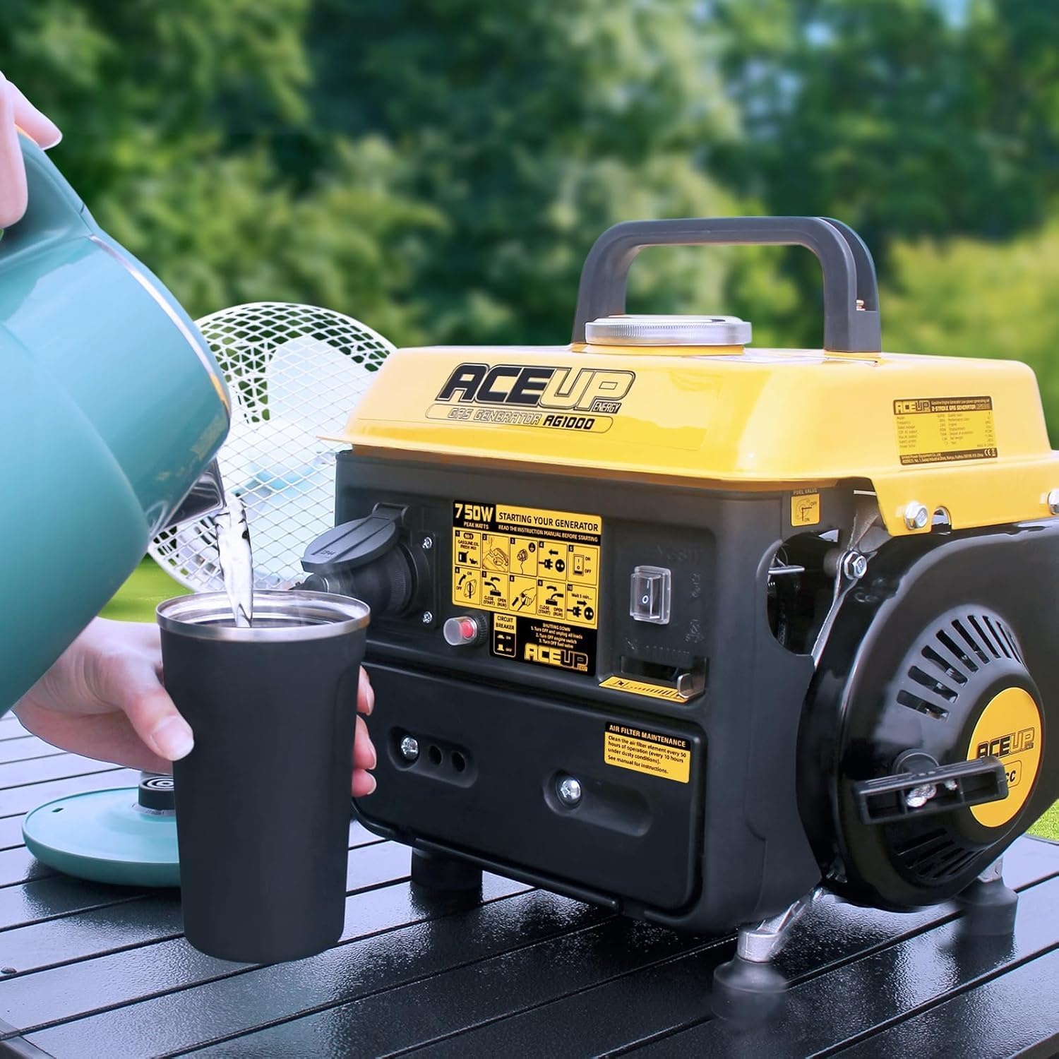 Draagbare Benzine Stroomgenerator 750W Piekvermogen - 35% Korting!
