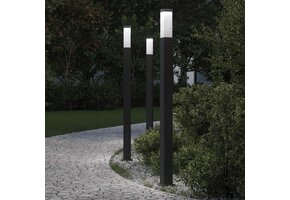 Bolderverlichting 3-delig 110cm Zwart IP44 - 51% Korting