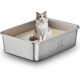 Roestvrij Staal Kattenbak XXL 50x35x10cm - 32% Korting