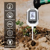 Digitale Bodemtester 5-in-1: pH, Vocht, Licht, Temperatuur, Vruchtbaarheid - 28% Korting!