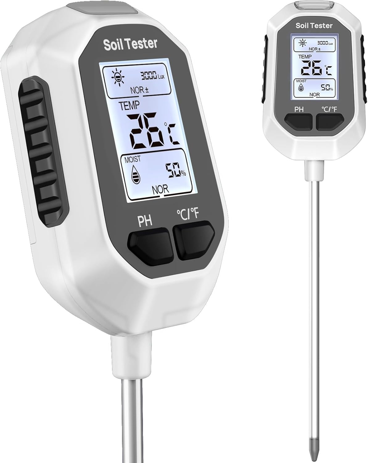 Digitale Bodemmeter 5-in-1: pH, Vocht, Temperatuur, Licht & Vruchtbaarheid - 28% Korting!