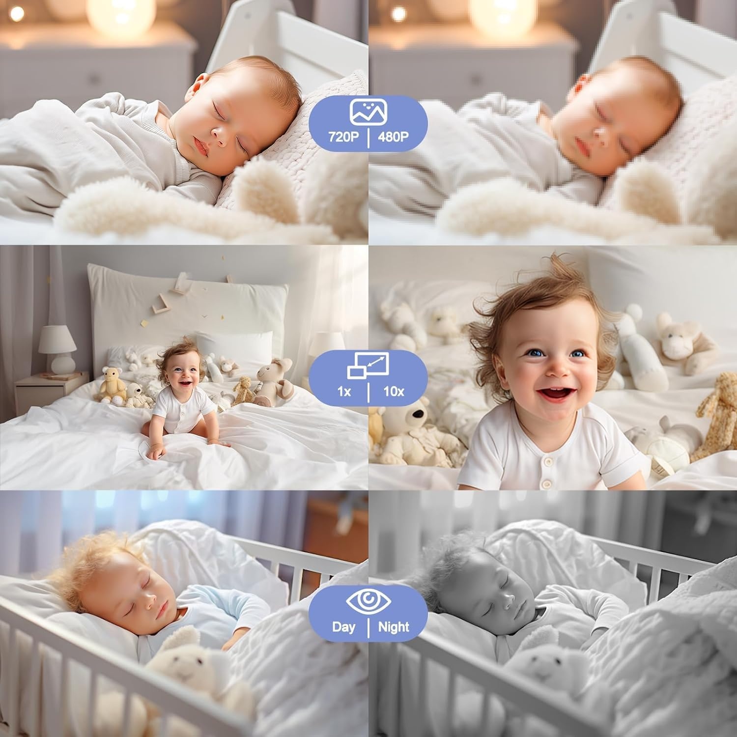 Babyfoon met Camera 7,1cm LCD 34% Korting