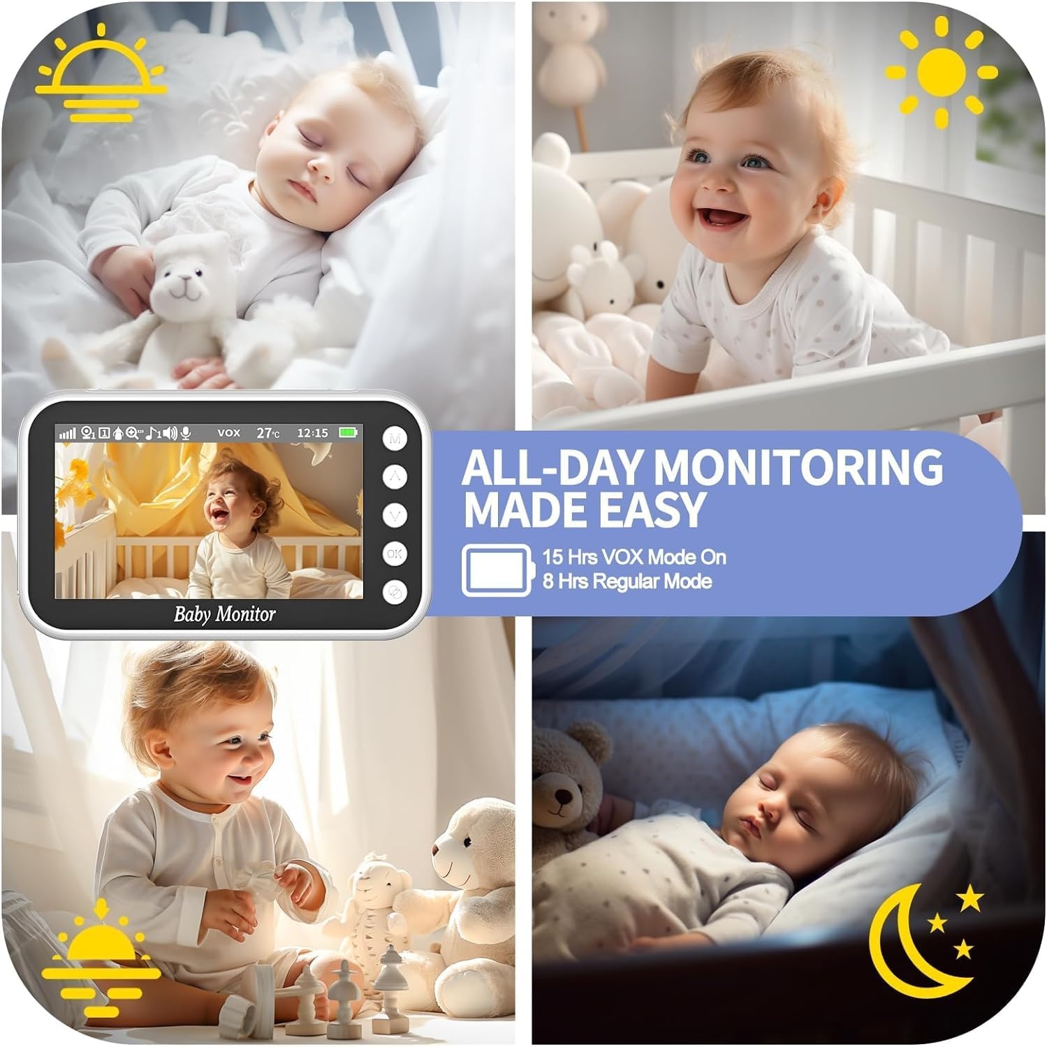 Babyfoon met Camera 7,1cm LCD 34% Korting