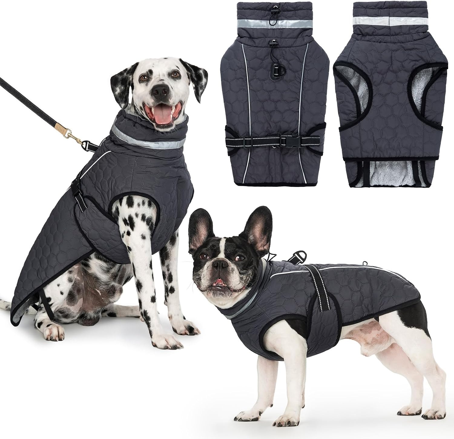 Waterdichte Honden Winterjas met Harnas - Warm & Reflecterend (57% Korting)
