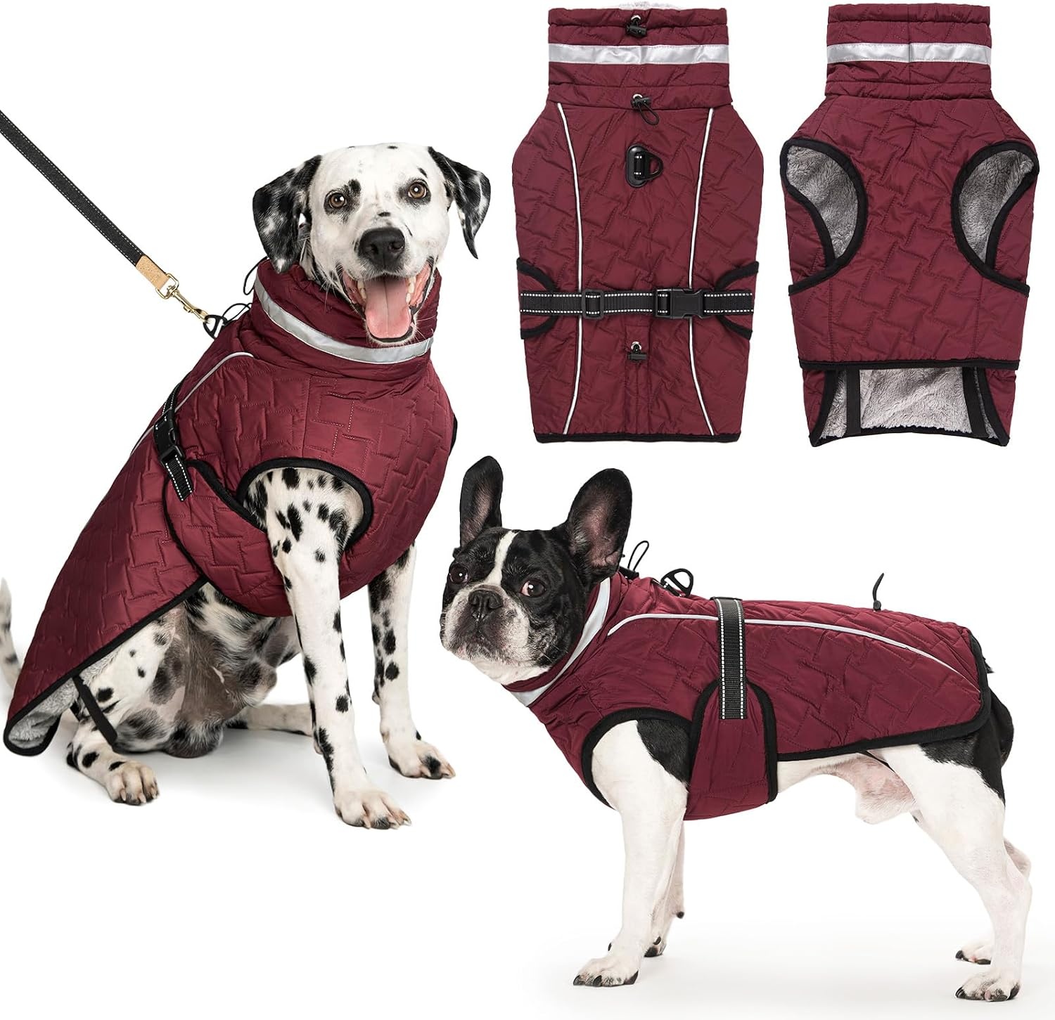 Waterdichte Honden Winterjas met Harnas - Warm & Reflecterend (57% Korting)