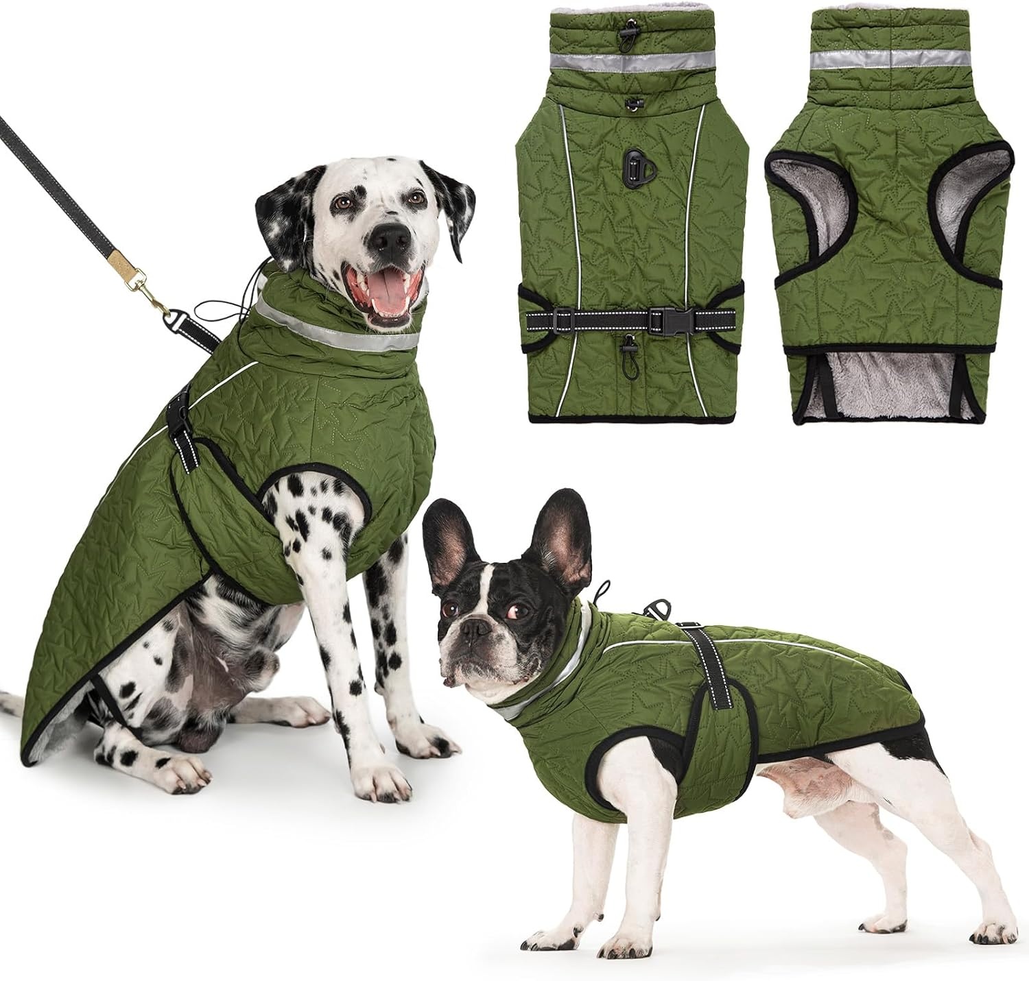 Waterdichte Honden Winterjas met Harnas - Warm & Reflecterend (57% Korting)
