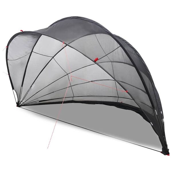 VidaXL Zwembadkoepel Zwart 592x590x275cm - 35% Korting