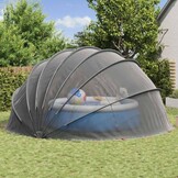 VidaXL Zwembadkoepel Zwart 592x590x275cm - 35% Korting