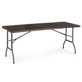 Campingtafel Set met 8 Bankjes - Houtlook - Opvouwbaar