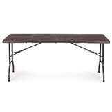 Campingtafel Set met 8 Bankjes - Houtlook - Opvouwbaar