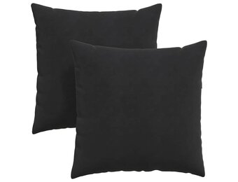 vidaXL Sofa Kussens 2 stuks Zwart 60x60cm Katoen - 33% Korting