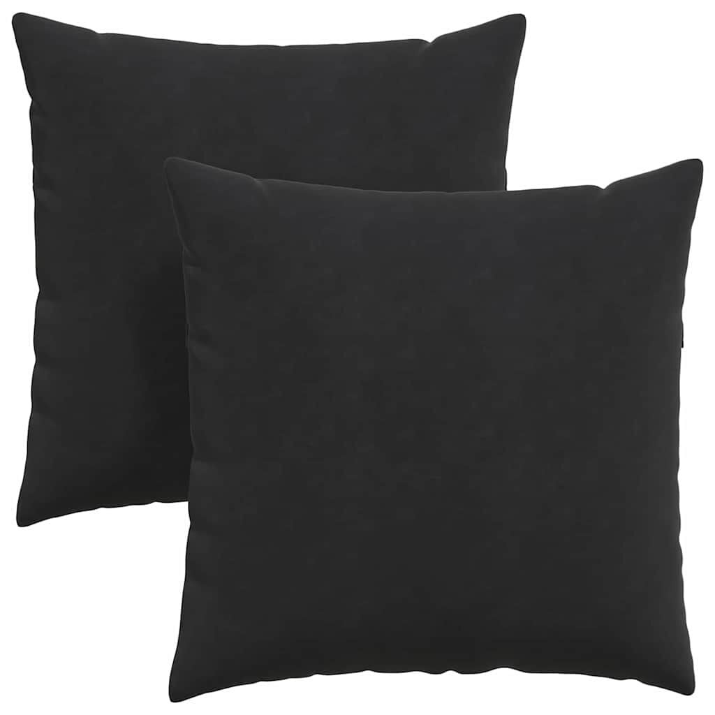 vidaXL Sofa Kussens 2 stuks Zwart 60x60cm Katoen - 33% Korting