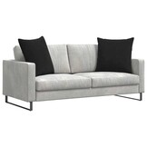 vidaXL Sofa Kussens 2 stuks Zwart 60x60cm Katoen - 33% Korting