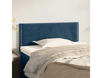 vidaXL Hoofdbord 100x5x78/88 cm fluweel donkerblauw