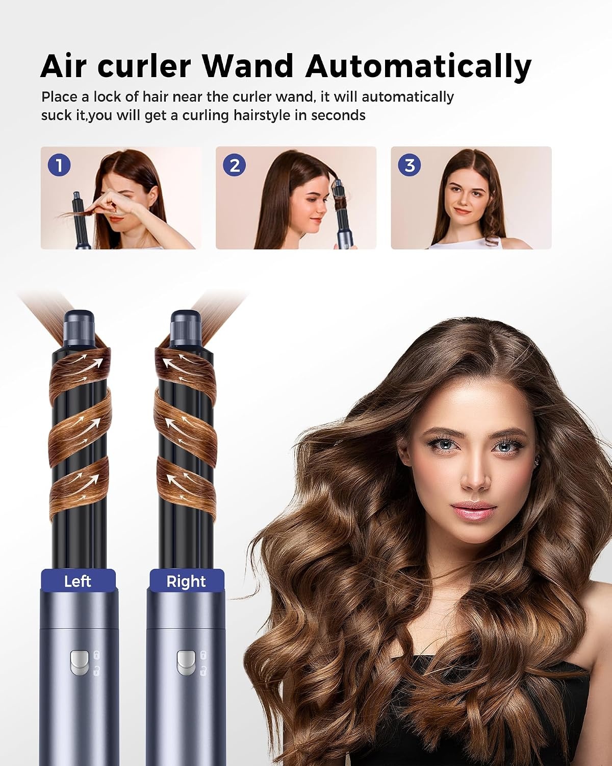 6-in-1 Haarstyler Met 47% Korting: Föhn & Krulborstel Set