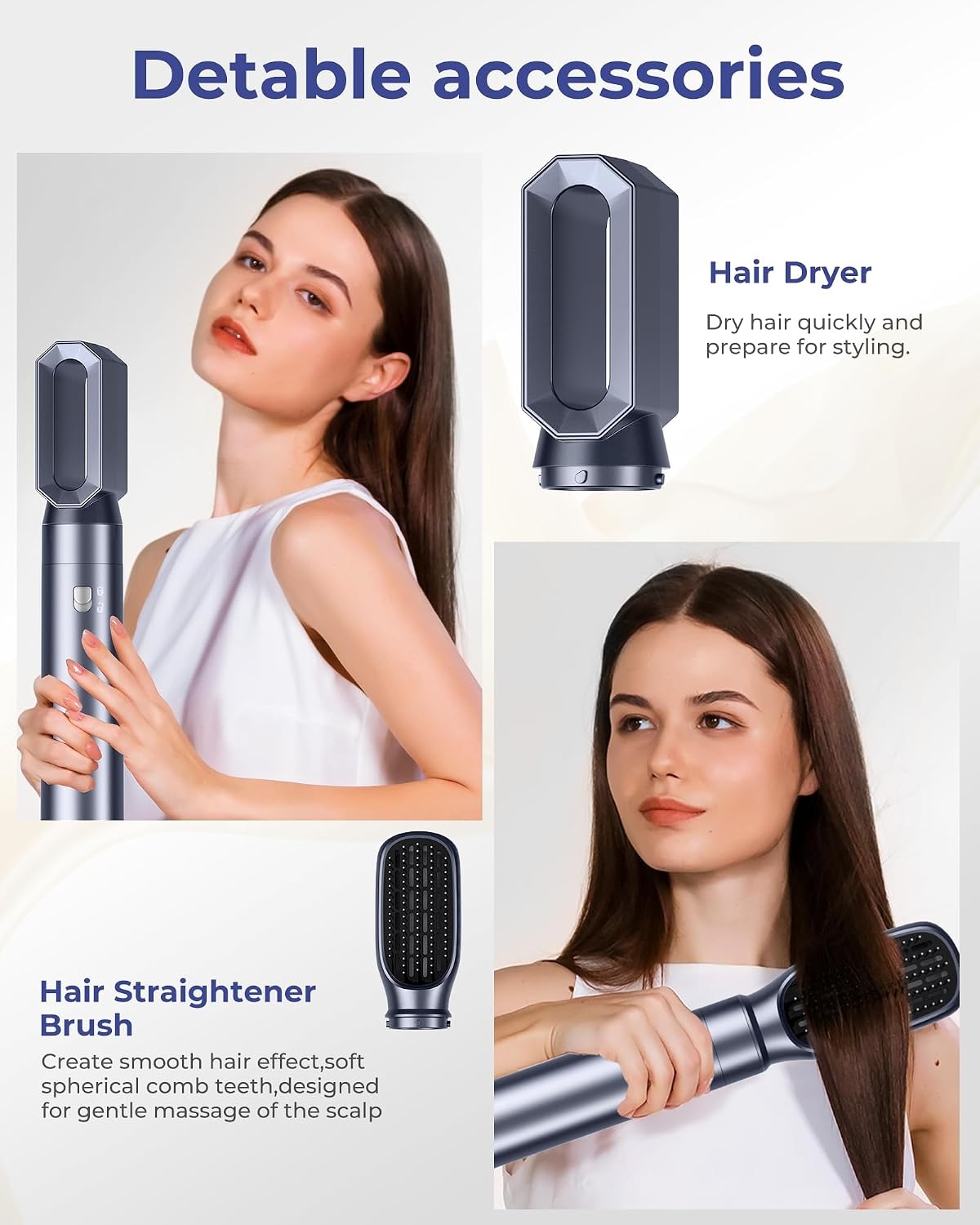 6-in-1 Haarstyler Met 47% Korting: Föhn & Krulborstel Set