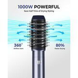 6-in-1 Haarstyler Warmluchtborstel: Krullen, Drogen & Volume met Korting