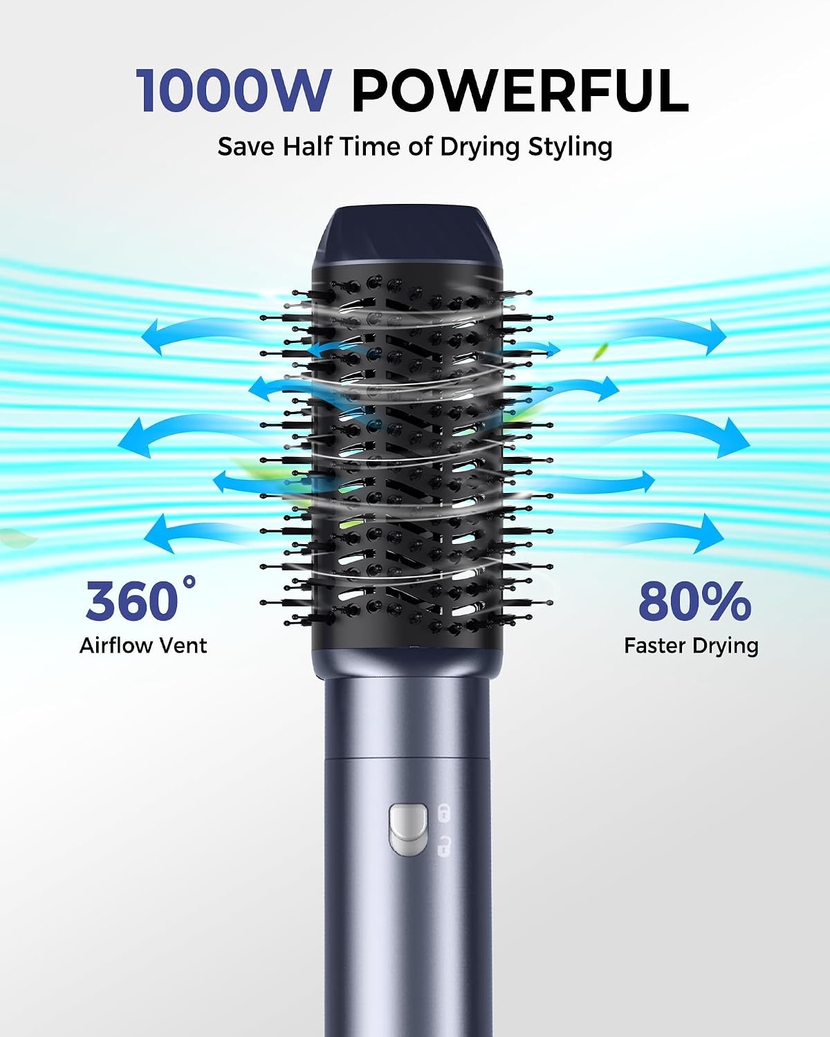 6-in-1 Haarstyler Warmluchtborstel: Krullen, Drogen & Volume met Korting