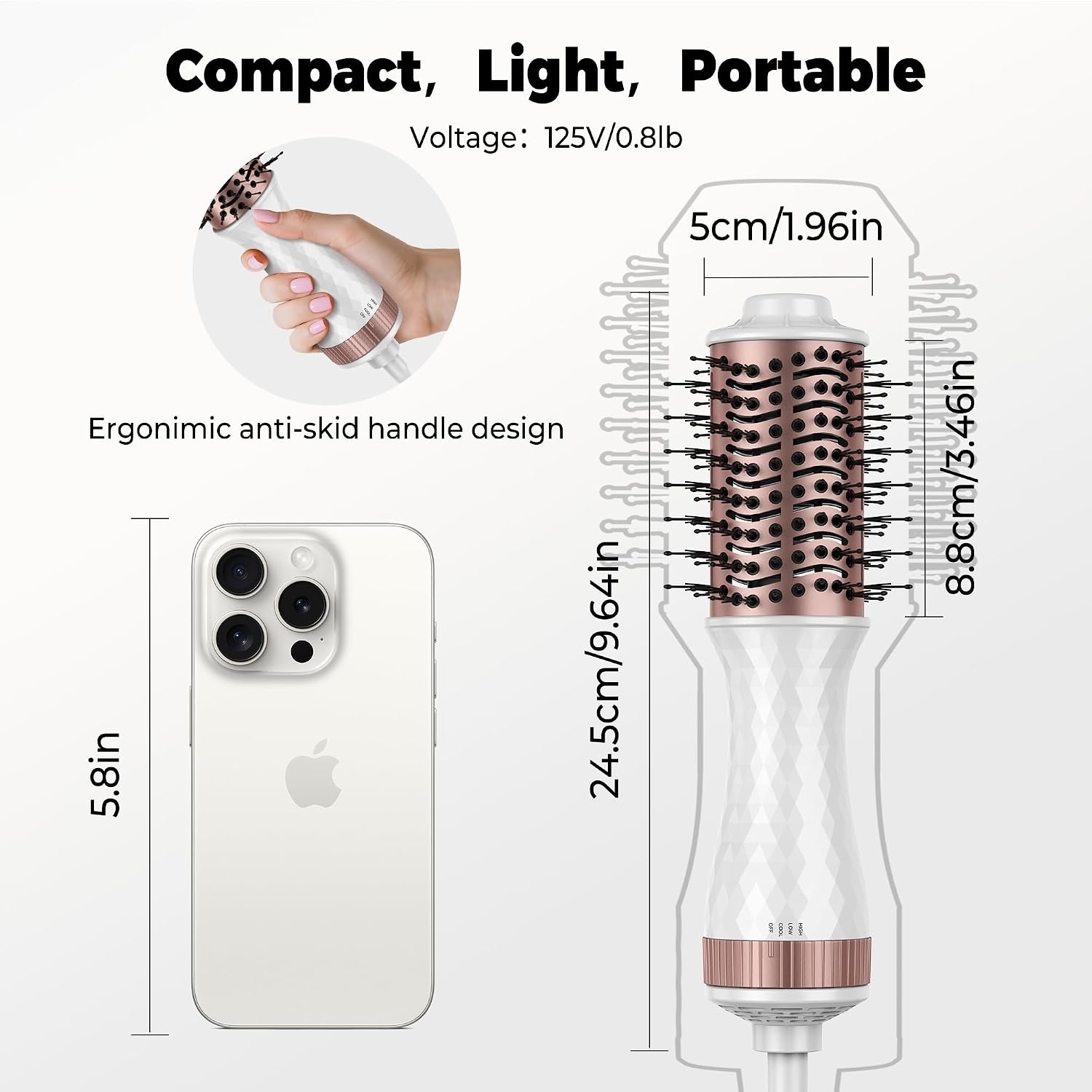 Ronde Borstelföhn MINI - Haarstyling Tool (57% Korting)