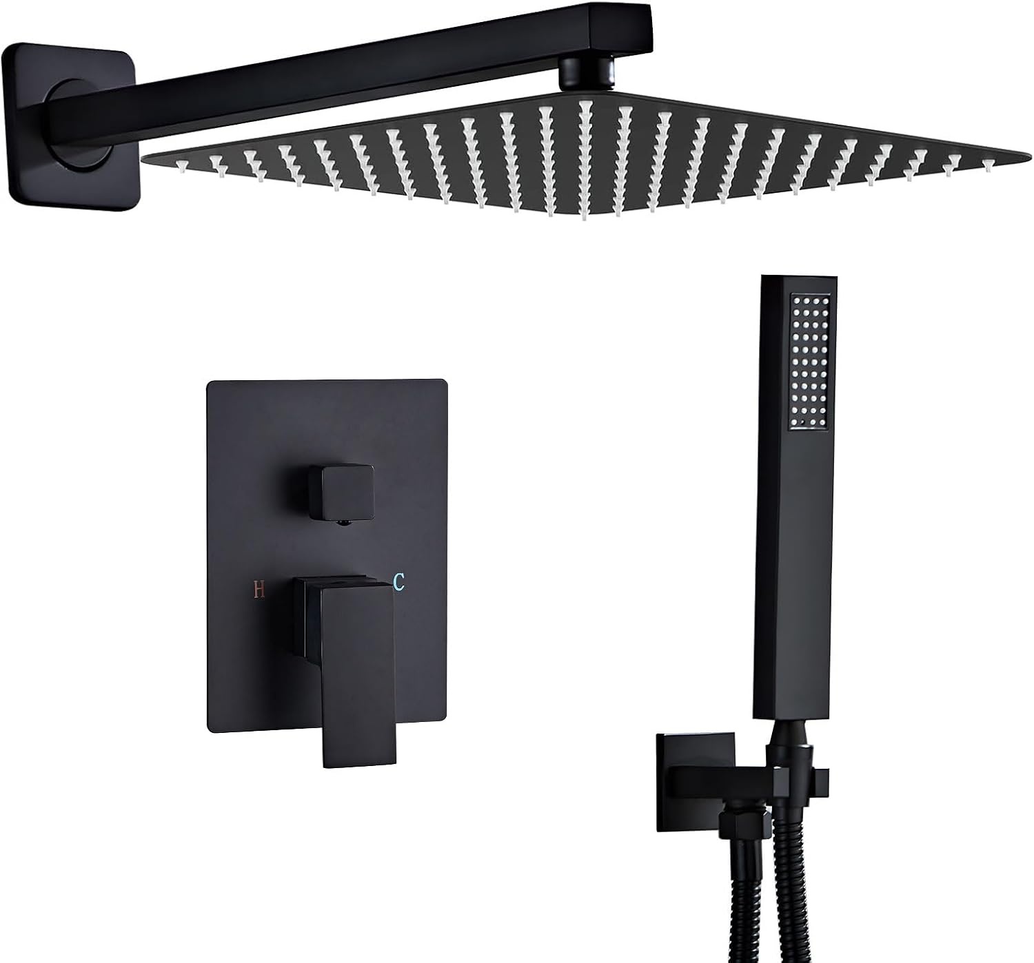 Inbouwdoucheset Zwart 61% Korting | RVS Hoofddouche & Handdouche