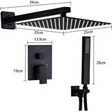 Inbouwdoucheset Zwart 61% Korting | RVS Hoofddouche & Handdouche
