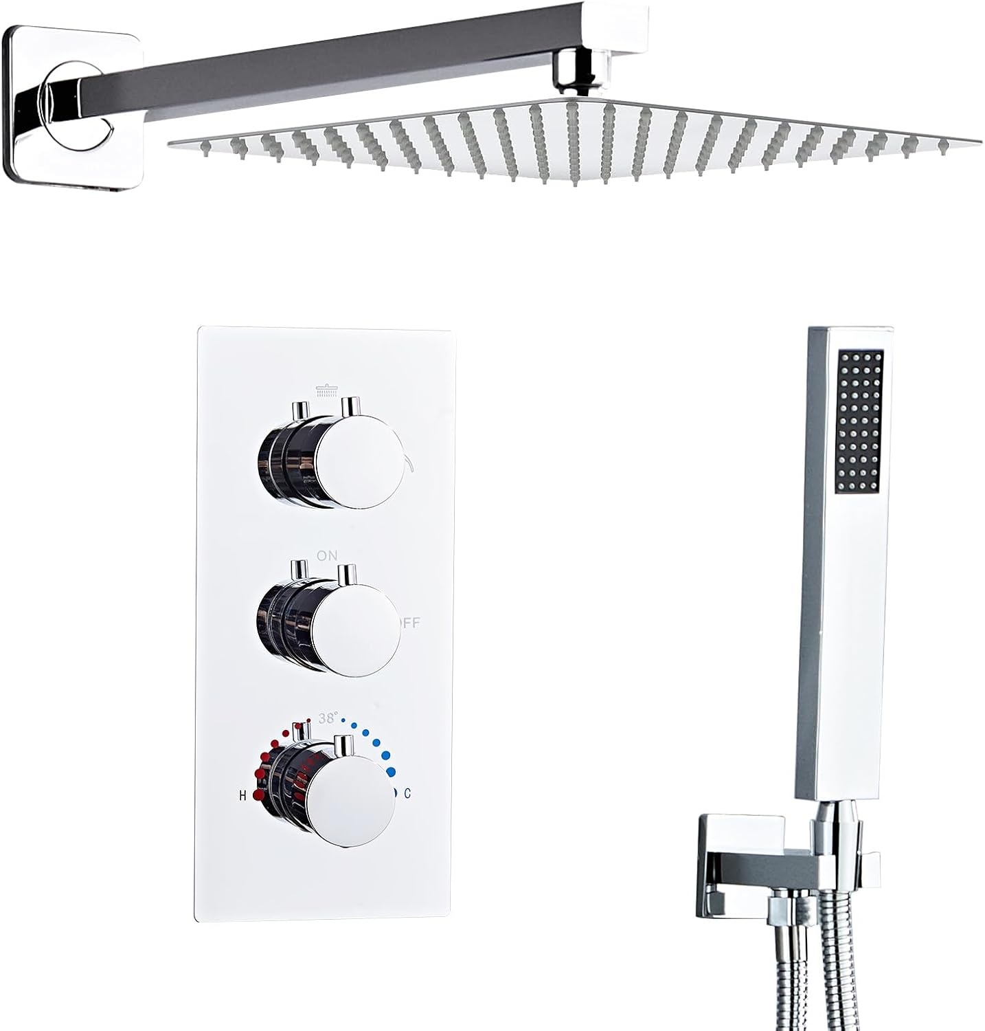 Inbouwdoucheset Zwart 61% Korting | RVS Hoofddouche & Handdouche