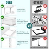 2-Laags Uitschuifbare Kast Organizer 44,5cm Wit - 33% Korting
