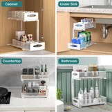 2-Laags Uitschuifbare Kast Organizer 44,5cm Wit - 33% Korting