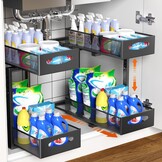 2-Laags Uitschuifbare Kast Organizer 44,5cm Wit - 33% Korting