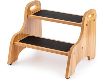 StrongTek Houten Kinder Kinderkrukje met Handgrepen (34% Korting)